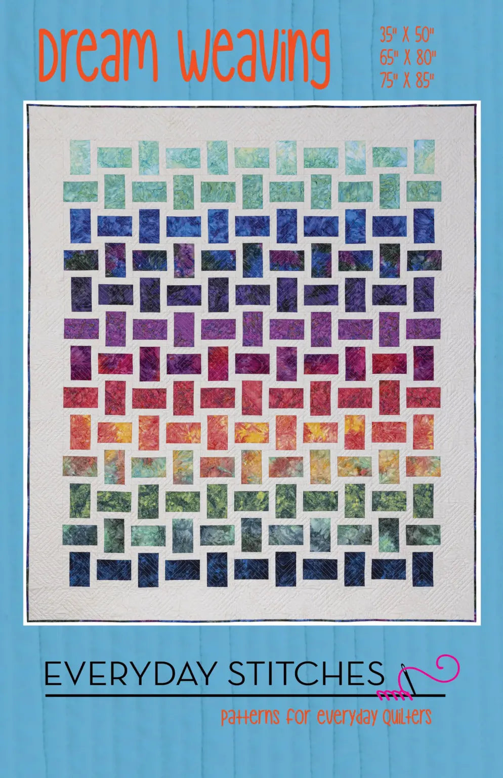 Everyday Stitches and Anthology Fabrics Dream Weaver Twin Size Quilt Kit