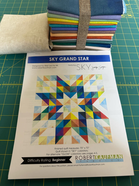 Robert Kaufman Sky Grand Star Quilt Kit