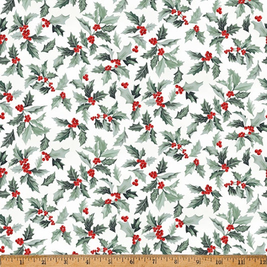 HOFFMAN FABRICS Christmas Splendor W7778-441S Winter Cherry Silver