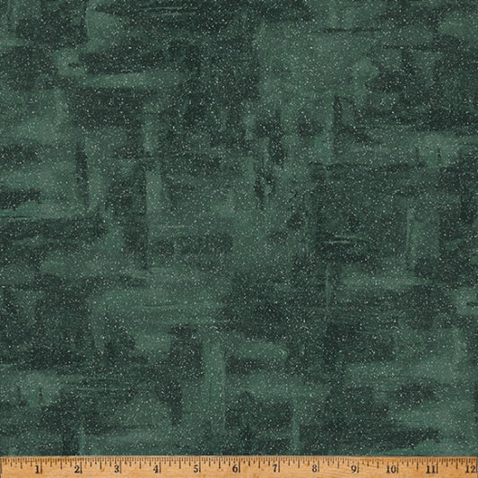 HOFFMAN FABRICS Christmas Splendor W7783-D21S Dusty Teal Silver