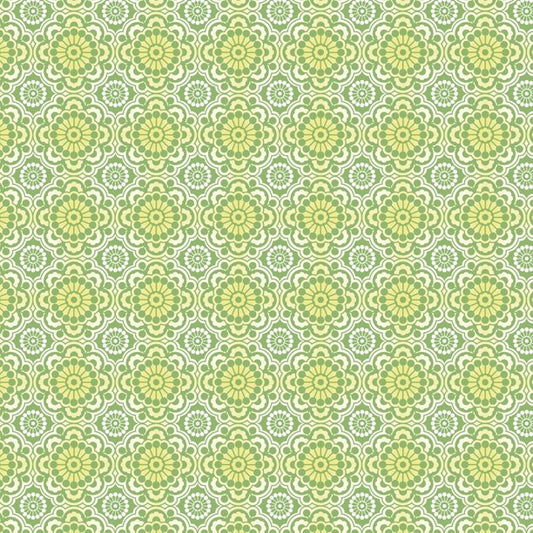 RICHLIN FABRICS MEDALLION FP-7401 GREEN