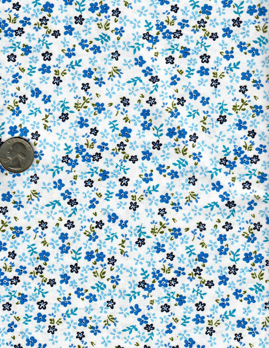 RICHLIN FABRICS CALICO FLORAL FP-7312 BLUE