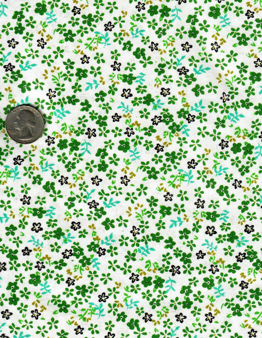 RICHLIN FABRICS CALICO FLORAL FP-7314 GREEN