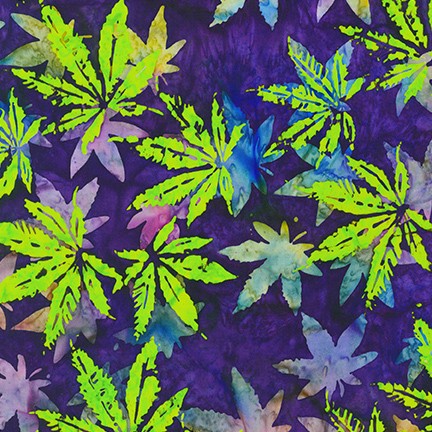 Robert Kaufman Artisan Batiks Cannabis Sativa SRK-20502-50 Lime