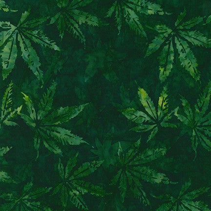 Robert Kaufman Artisan Batiks Cannabis Sativa SRK-20502-7 Green