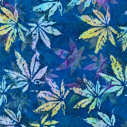 Robert Kaufman Artisan Batiks Cannabis Sativa SRK-20502-72 Cobalt