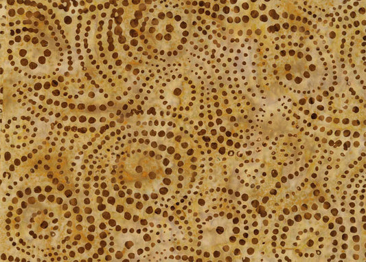 OASIS FABRICS BATIK 72-4704 DOT SWIRL TAN