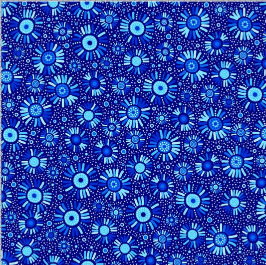 OASIS FABRICS PANNOTIA MUMS OA-595631 BLUE