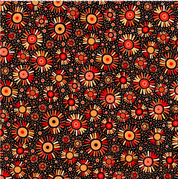 OASIS FABRICS PANNOTIA MUMS OA-595632 BROWN