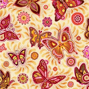 OASIS FABRICS PANNOTIA BUTTERFLY OA-595642 BEIGE