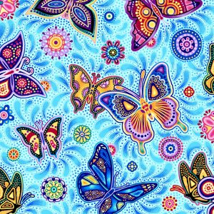 OASIS FABRICS PANNOTIA BUTTERFLY OA-595643 TEAL