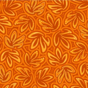 OASIS FABRICS PANNOTIA TONAL LEAVES OA-595681 COPPER